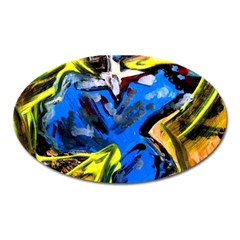 Blue Bird-1-1 Oval Magnet by bestdesignintheworld