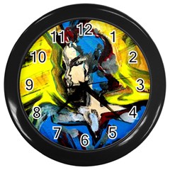 Blue Bird-1-4 Wall Clock (black) by bestdesignintheworld