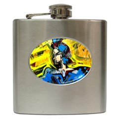 Blue Bird-1-4 Hip Flask (6 Oz) by bestdesignintheworld