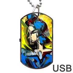 Blue Bird-1-4 Dog Tag Usb Flash (two Sides) by bestdesignintheworld