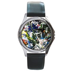 Snow In A City-1-1 Round Metal Watch