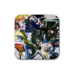 Snow In A City-1-1 Rubber Coaster (square)  by bestdesignintheworld