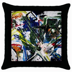 Snow In A City-1-1 Throw Pillow Case (Black)