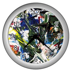 Snow In A City-1-1 Wall Clock (Silver)