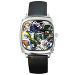 Snow In A City-1-1 Square Metal Watch Front