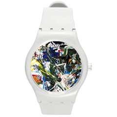 Snow In A City-1-1 Round Plastic Sport Watch (M)