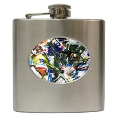 Snow In A City-1-1 Hip Flask (6 Oz) by bestdesignintheworld