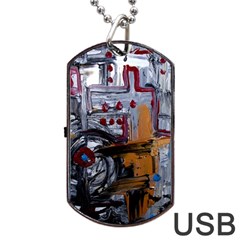 Trip In A Woods-1-1 Dog Tag Usb Flash (one Side) by bestdesignintheworld