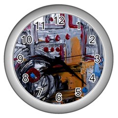 Trip In A Woods-1-1 Wall Clock (silver) by bestdesignintheworld