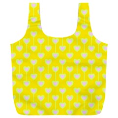 Purple Hearts On Yellow Background Full Print Recycle Bag (xxl) by SychEva