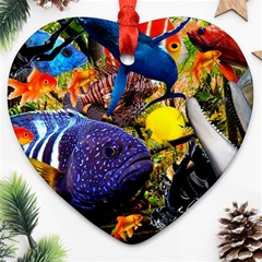 The Life Aquatic Heart Ornament (two Sides) by impacteesstreetwearcollage