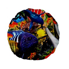 The Life Aquatic Standard 15  Premium Flano Round Cushions by impacteesstreetwearcollage