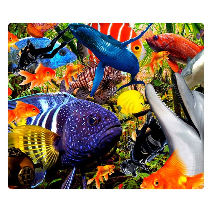 The Life Aquatic Double Sided Flano Blanket (Small) 