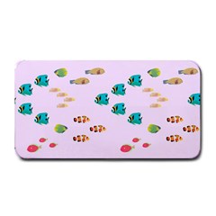 Marine Fish Multicolored On A Pink Background Medium Bar Mats by SychEva