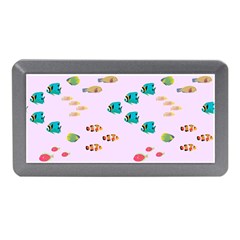 Marine Fish Multicolored On A Pink Background Memory Card Reader (mini) by SychEva