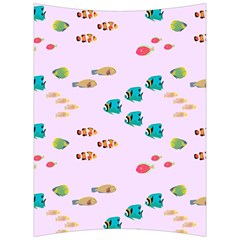 Marine Fish Multicolored On A Pink Background Back Support Cushion by SychEva