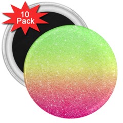 Ombre Glitter  3  Magnets (10 Pack)  by Colorfulart23