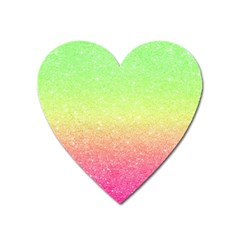 Ombre Glitter  Heart Magnet by Colorfulart23