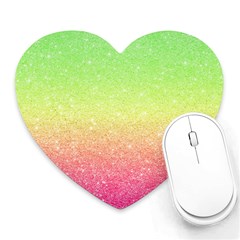 Ombre Glitter  Heart Mousepads by Colorfulart23