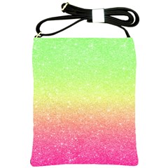 Ombre Glitter  Shoulder Sling Bag by Colorfulart23