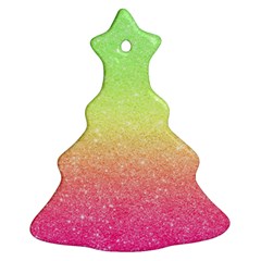 Ombre Glitter  Christmas Tree Ornament (two Sides) by Colorfulart23