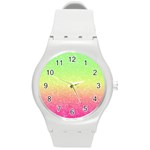 Ombre Glitter  Round Plastic Sport Watch (M) Front