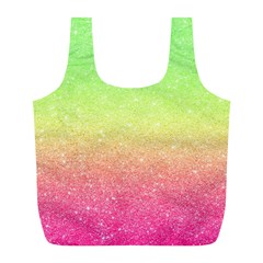 Ombre Glitter  Full Print Recycle Bag (l) by Colorfulart23