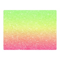 Ombre Glitter  Double Sided Flano Blanket (mini)  by Colorfulart23