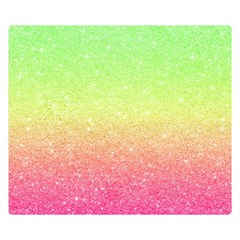 Ombre Glitter  Double Sided Flano Blanket (small)  by Colorfulart23