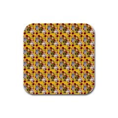 Dindollyellow Rubber Square Coaster (4 Pack)  by snowwhitegirl