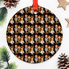 Dindollyblack Round Ornament (two Sides) by snowwhitegirl