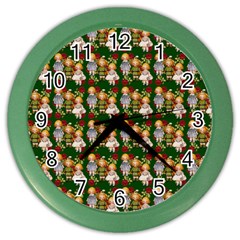 Dindollygreen Color Wall Clock by snowwhitegirl