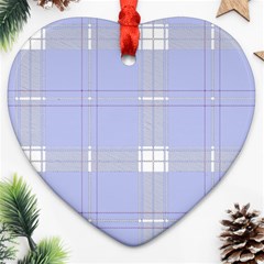 Lighblu Plaid Ornament (heart)