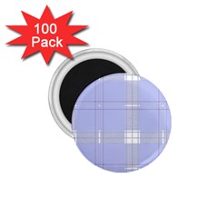 Lighblu Plaid 1 75  Magnets (100 Pack)  by snowwhitegirl