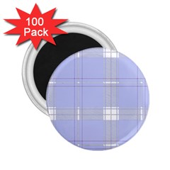 Lighblu Plaid 2 25  Magnets (100 Pack)  by snowwhitegirl