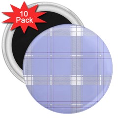 Lighblu Plaid 3  Magnets (10 Pack)  by snowwhitegirl