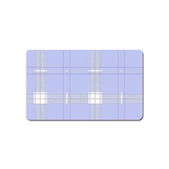 Lighblu Plaid Magnet (name Card) by snowwhitegirl