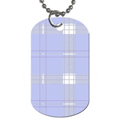 Lighblu Plaid Dog Tag (one Side) by snowwhitegirl