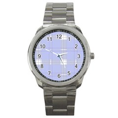 Lighblu Plaid Sport Metal Watch by snowwhitegirl