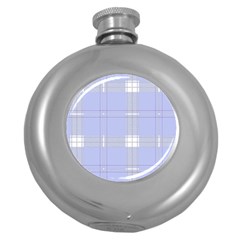 Lighblu Plaid Round Hip Flask (5 Oz) by snowwhitegirl