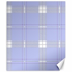 Lighblu Plaid Canvas 20  X 24  by snowwhitegirl