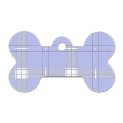 Lighblu Plaid Dog Tag Bone (two Sides) by snowwhitegirl