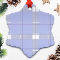 Lighblu Plaid Ornament (snowflake)