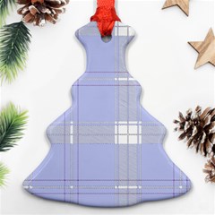 Lighblu Plaid Ornament (christmas Tree) 