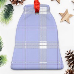 Lighblu Plaid Bell Ornament (two Sides) by snowwhitegirl