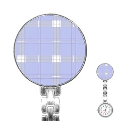 Lighblu Plaid Stainless Steel Nurses Watch by snowwhitegirl