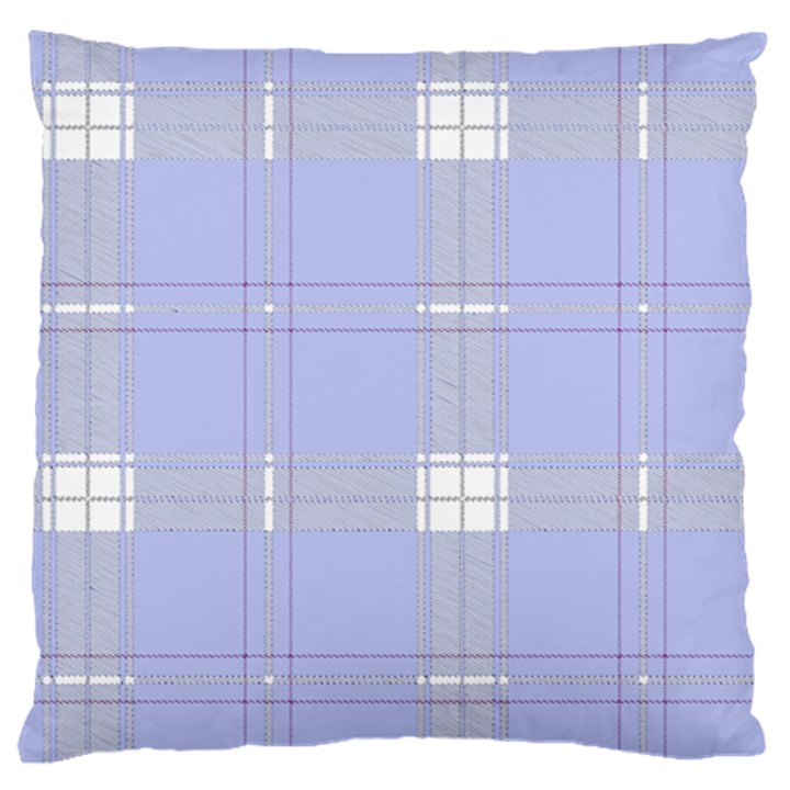 Lighblu Plaid Large Flano Cushion Case (Two Sides)