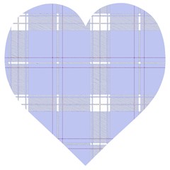 Lighblu Plaid Wooden Puzzle Heart by snowwhitegirl