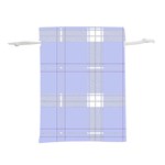 Lighblu Plaid Lightweight Drawstring Pouch (S) Front