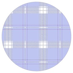 Lighblu Plaid Round Trivet by snowwhitegirl